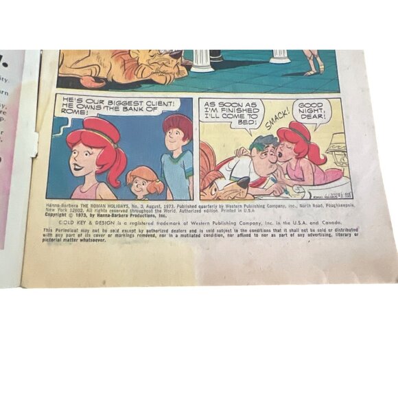 Gold Key The Roman Holidays Comic Issue #3 August 1973 Brutus Lion Cover Boarded - Picture 2 of 4